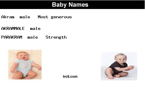 akram baby names